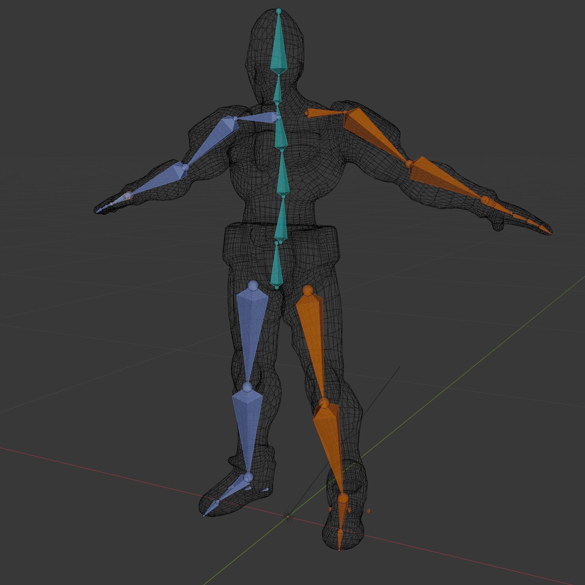 Futuristic Cyber Warrior Rigged and Animated Low-poly 3D model_7