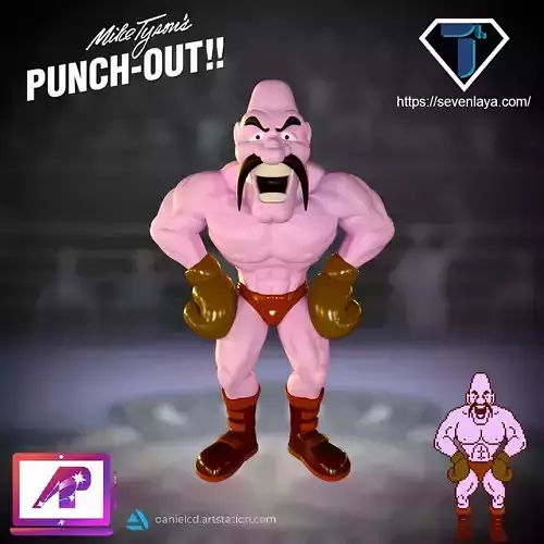 Machoman and Soda Popinski from Mike Tyson Punch Out 3D print model