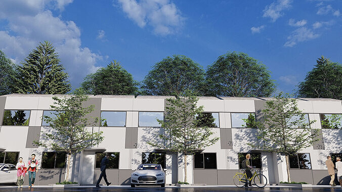 Compact House 3 6x11 5 SketchUp Only Two Storey 3D model