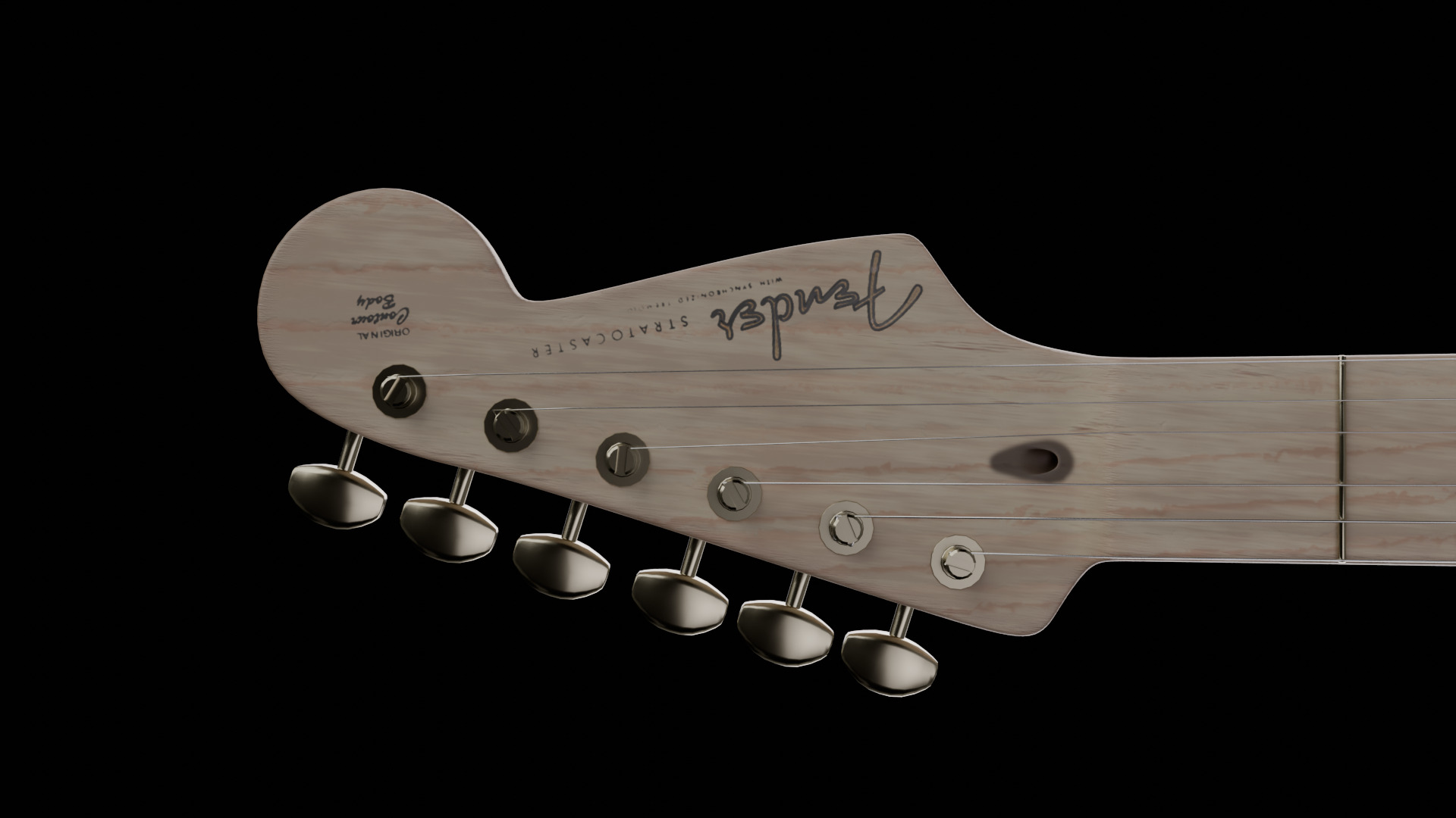 High Poly Electric Guitar 3D model_2