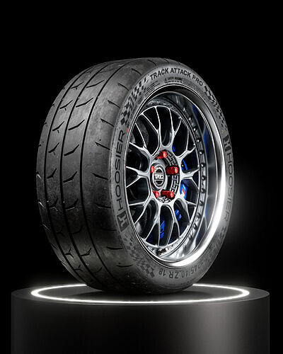 Hoosier Track Attack Pro  245 40 R18 3D model 6