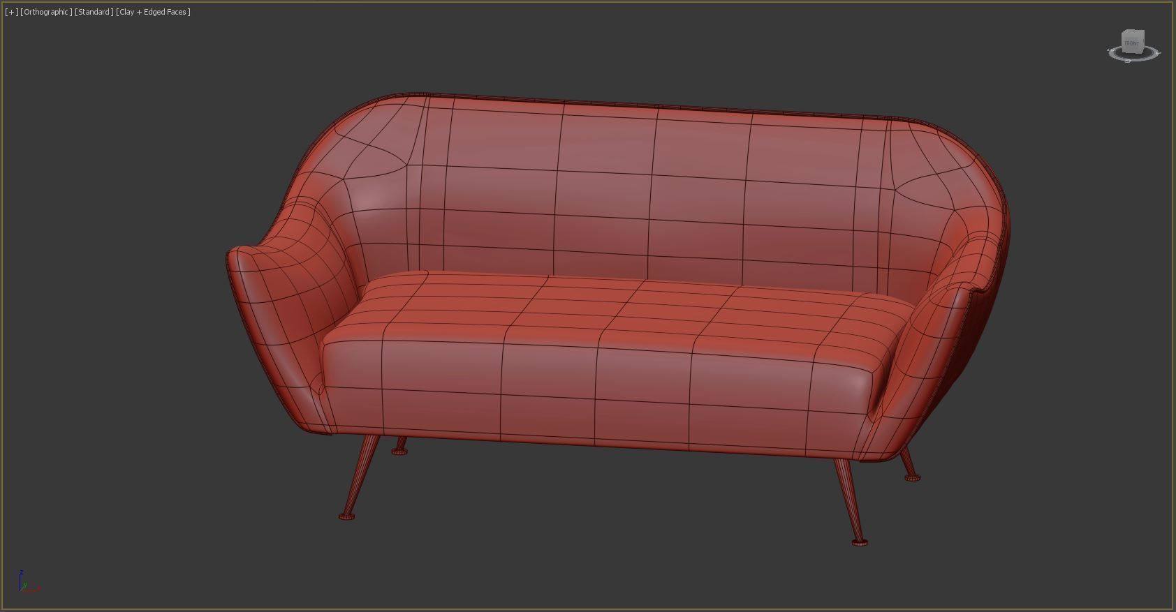  modern sofa 3D print model_1