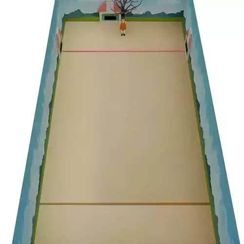 Squid Game Stylized Red Light Green Light 3D Map