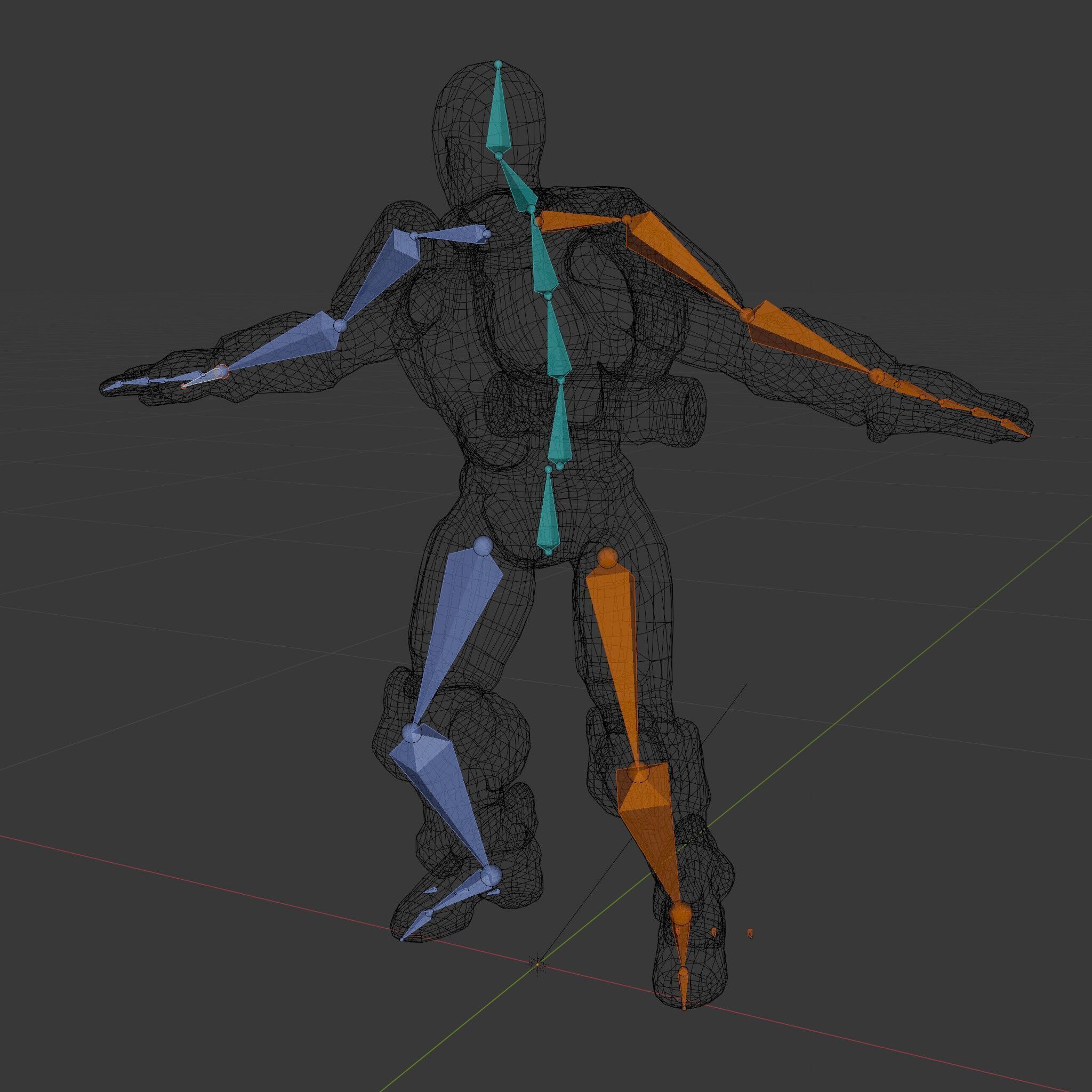 Cybernetic Warrior Rigged and Animated D Model Low-poly 3D model_7