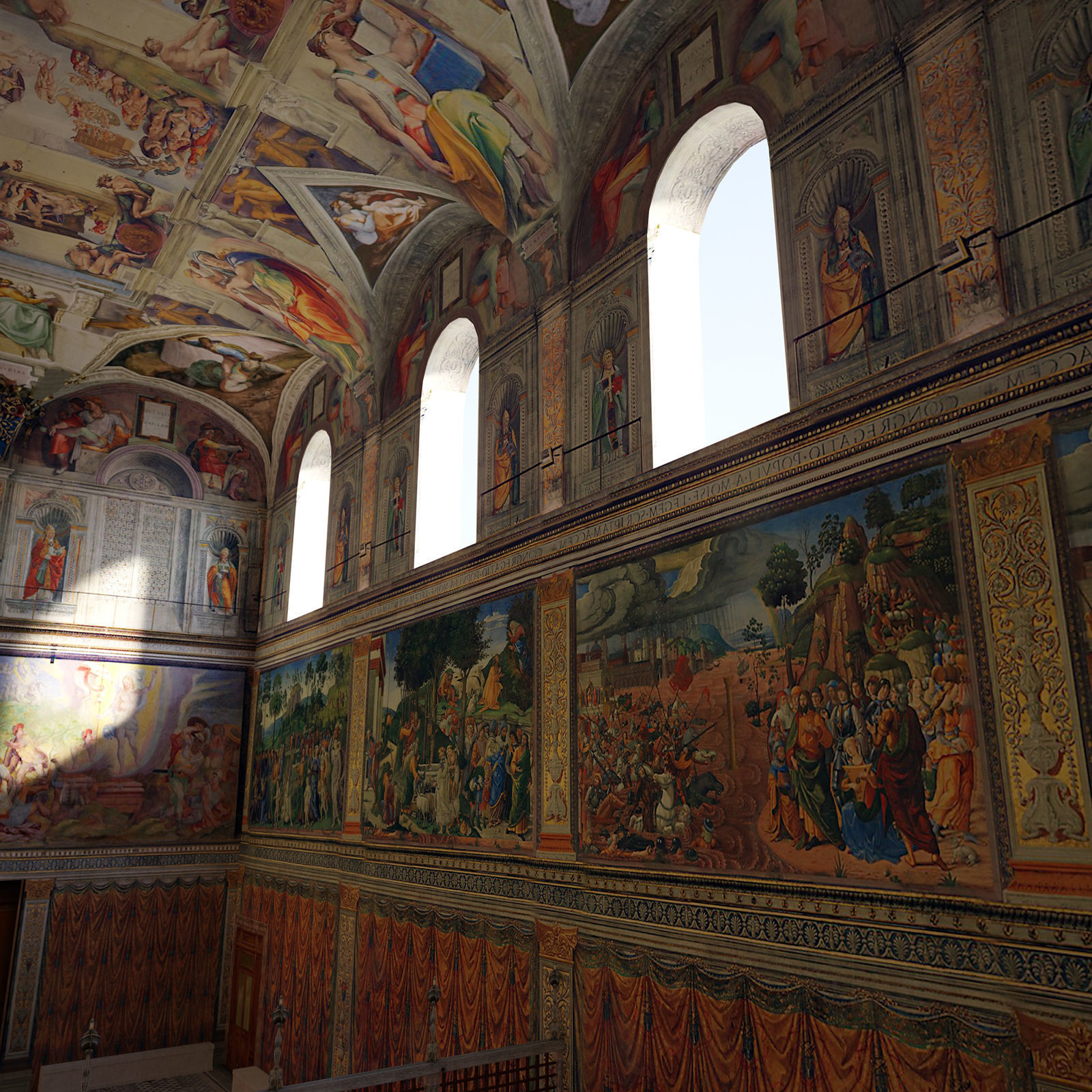 Sistine Chapel Interior Low Poly Low-poly 3D model_3