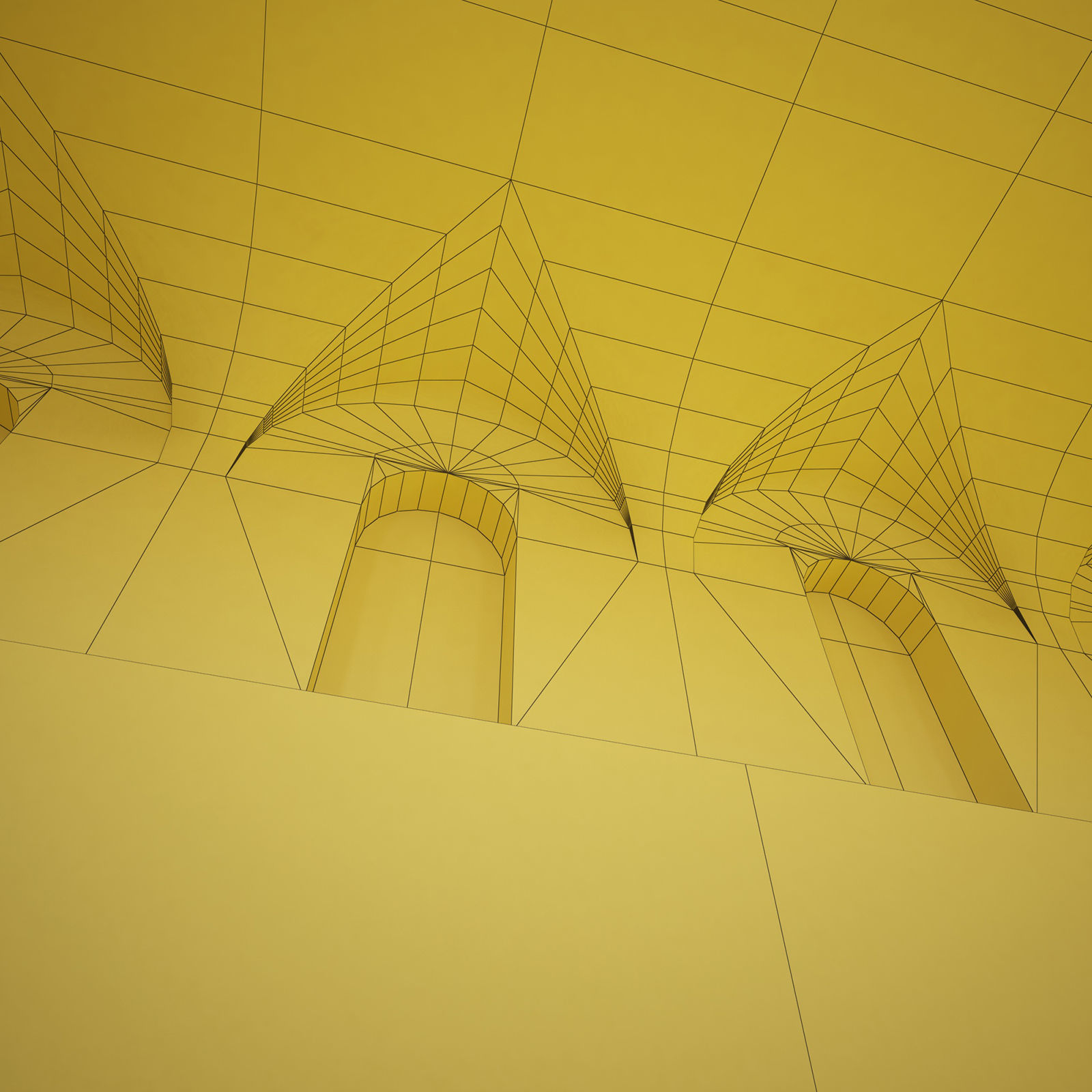 Sistine Chapel Interior Low Poly Low-poly 3D model_7