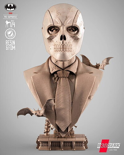B3DSERK Black Mask Portrait Bust 3D print model