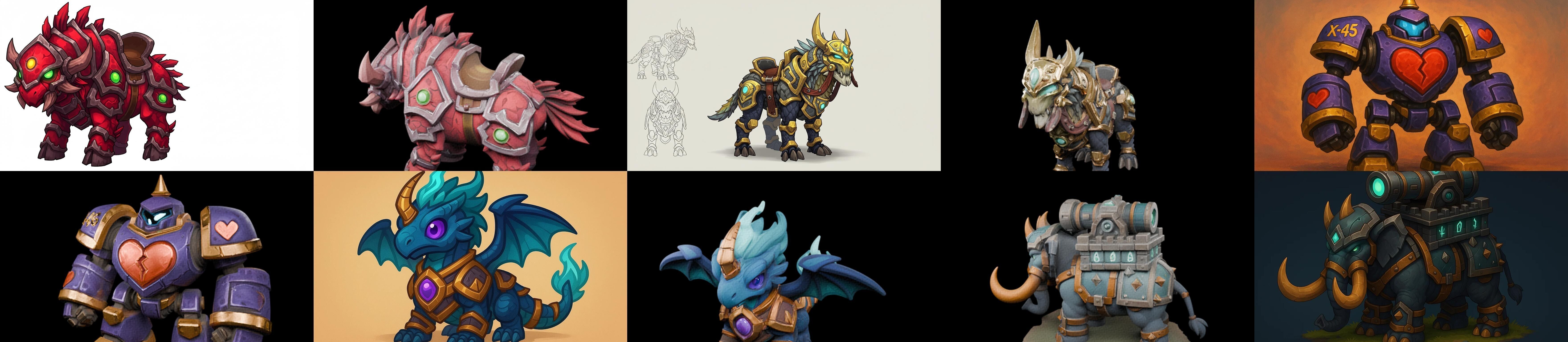 MountWorld bundle 16 pack 100 glb Low-poly 3D model_13