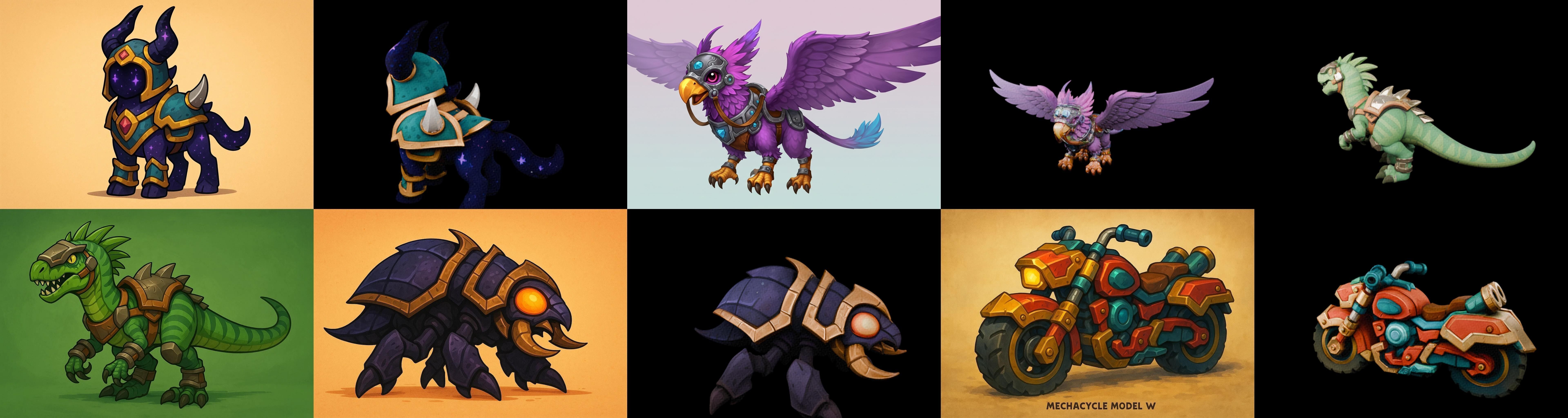 MountWorld bundle 16 pack 100 glb Low-poly 3D model_15