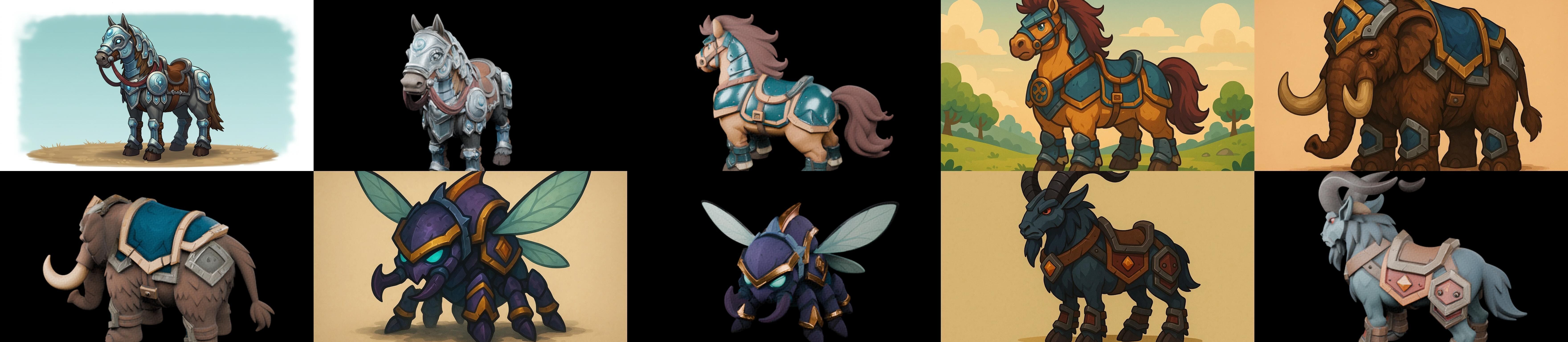 MountWorld bundle 16 pack 100 glb Low-poly 3D model_11