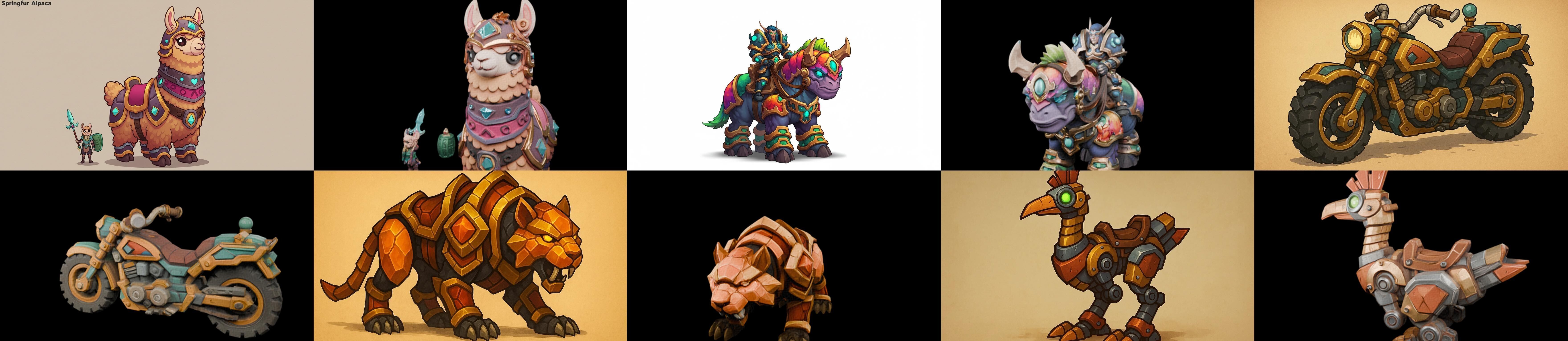 MountWorld bundle 16 pack 100 glb Low-poly 3D model_10