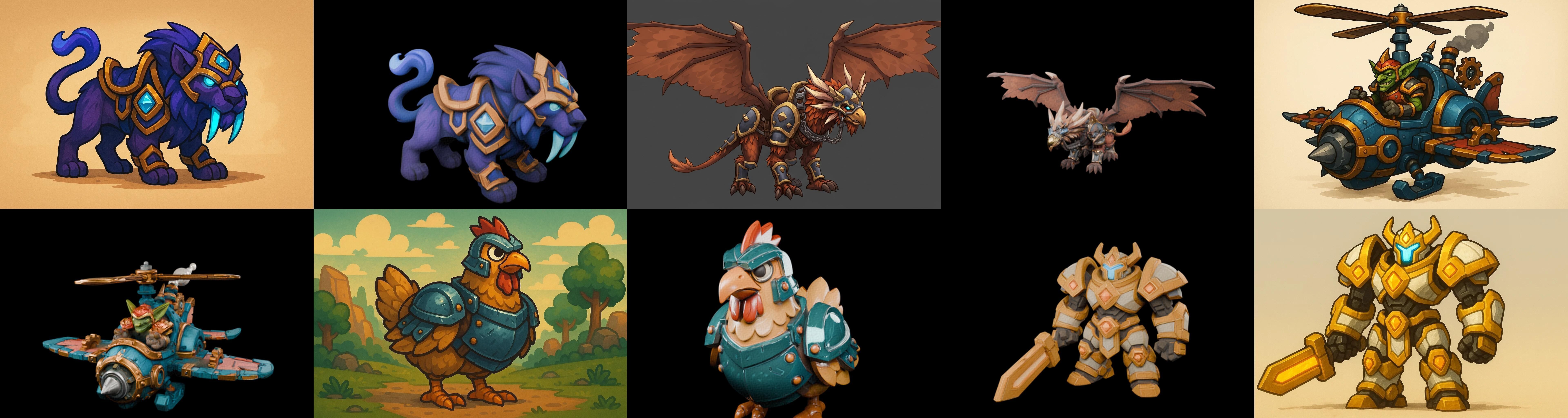 MountWorld bundle 16 pack 100 glb Low-poly 3D model_14