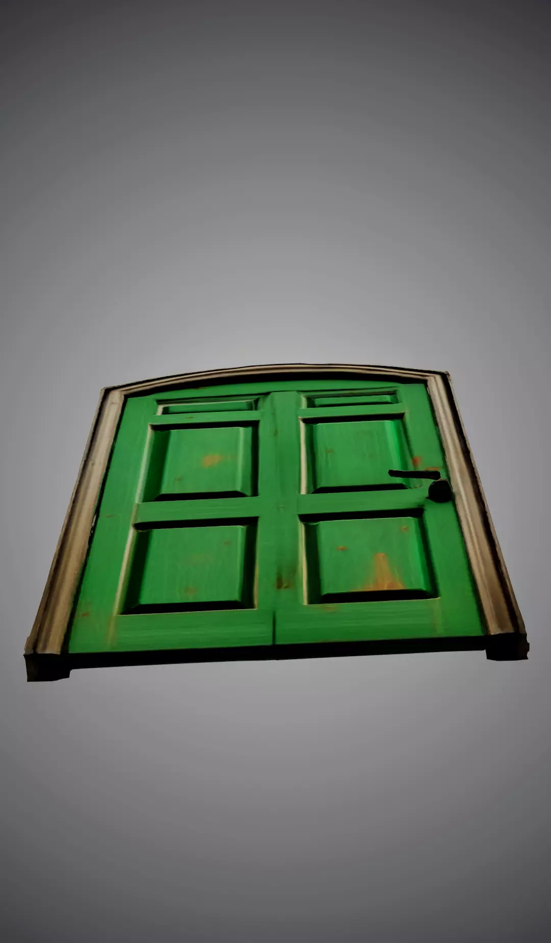 Green door for design 3D model