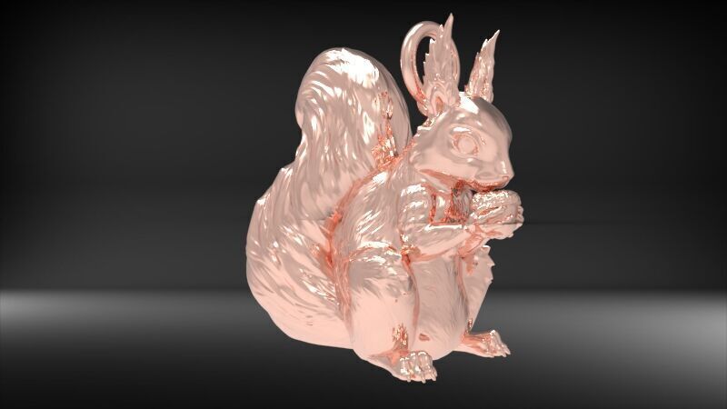 Squirrel Eating Nut Pendant charm bracelet Jewelry Necklace 3D print model_7
