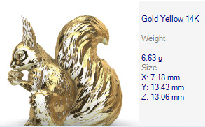 Squirrel Eating Nut Pendant charm bracelet Jewelry Necklace 3D print model_35