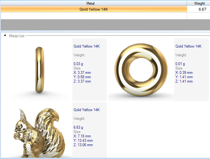 Squirrel Eating Nut Pendant charm bracelet Jewelry Necklace 3D print model_34