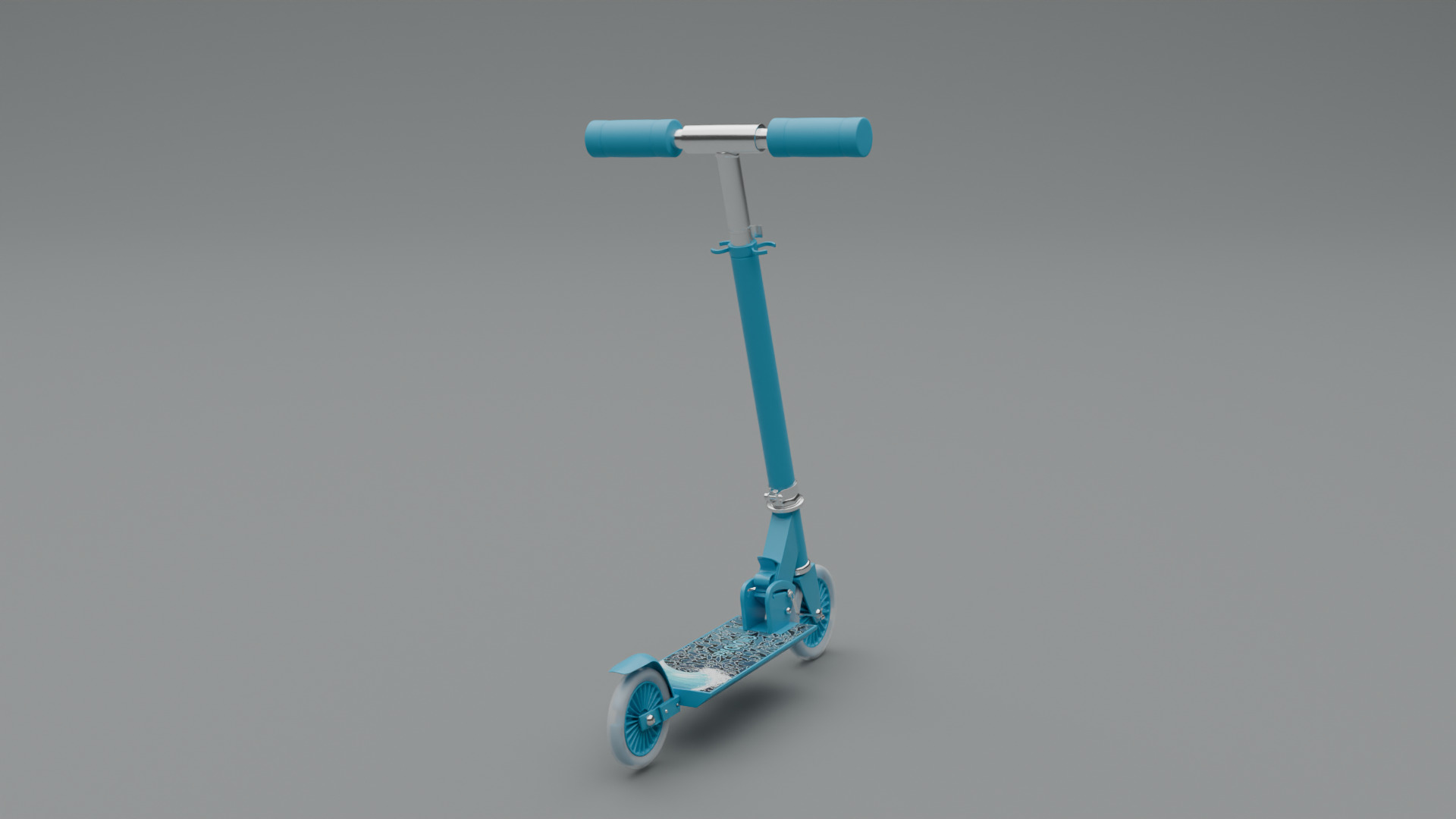 Electric scooter Low-poly 3D model_4