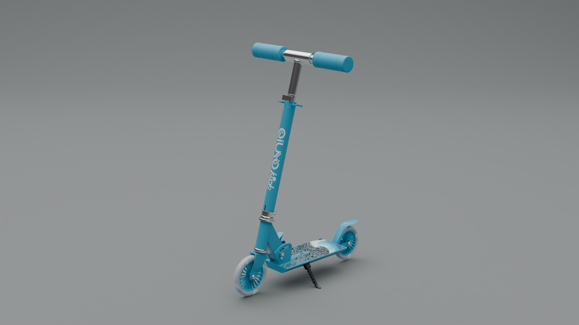 Electric scooter Low-poly 3D model_7