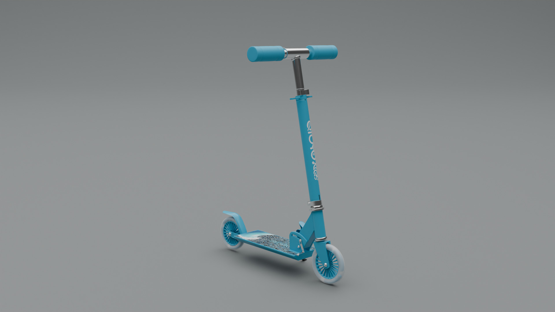 Electric scooter Low-poly 3D model_2