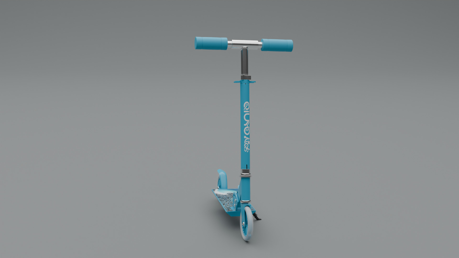 Electric scooter Low-poly 3D model_1