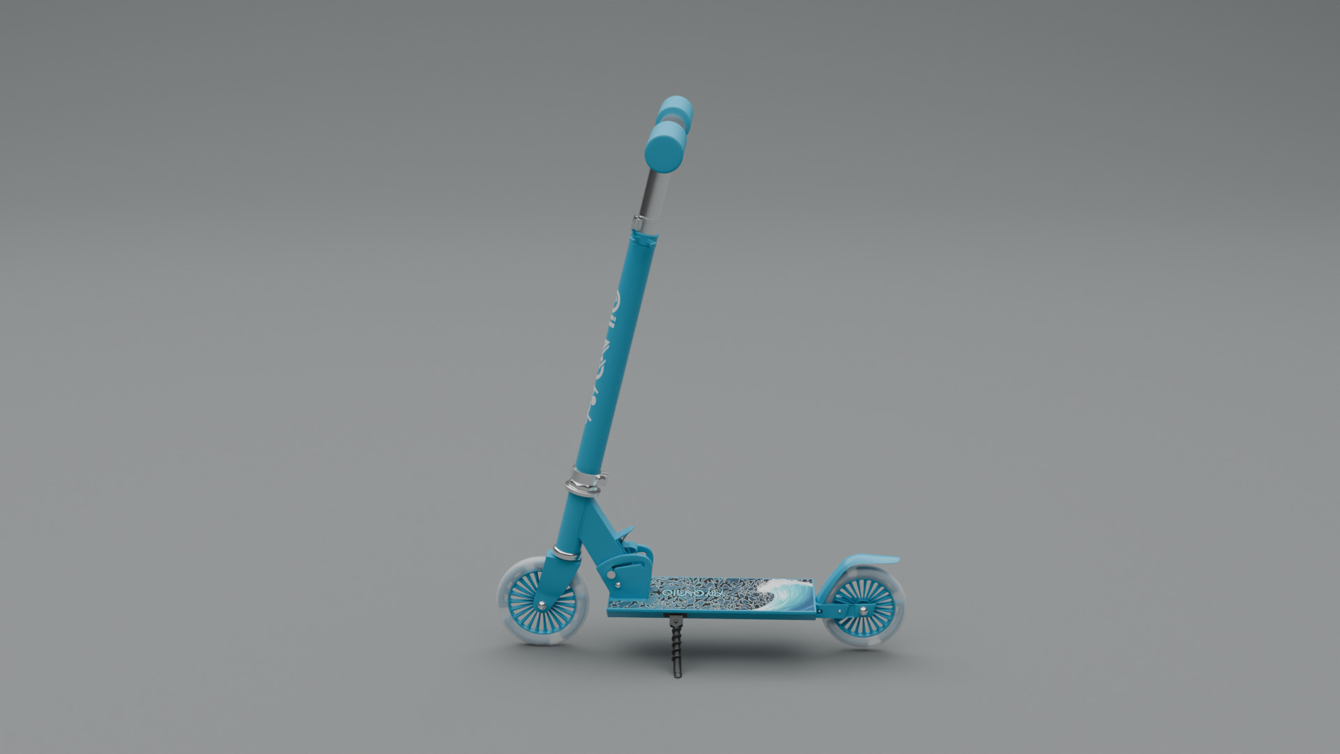 Electric scooter Low-poly 3D model_6