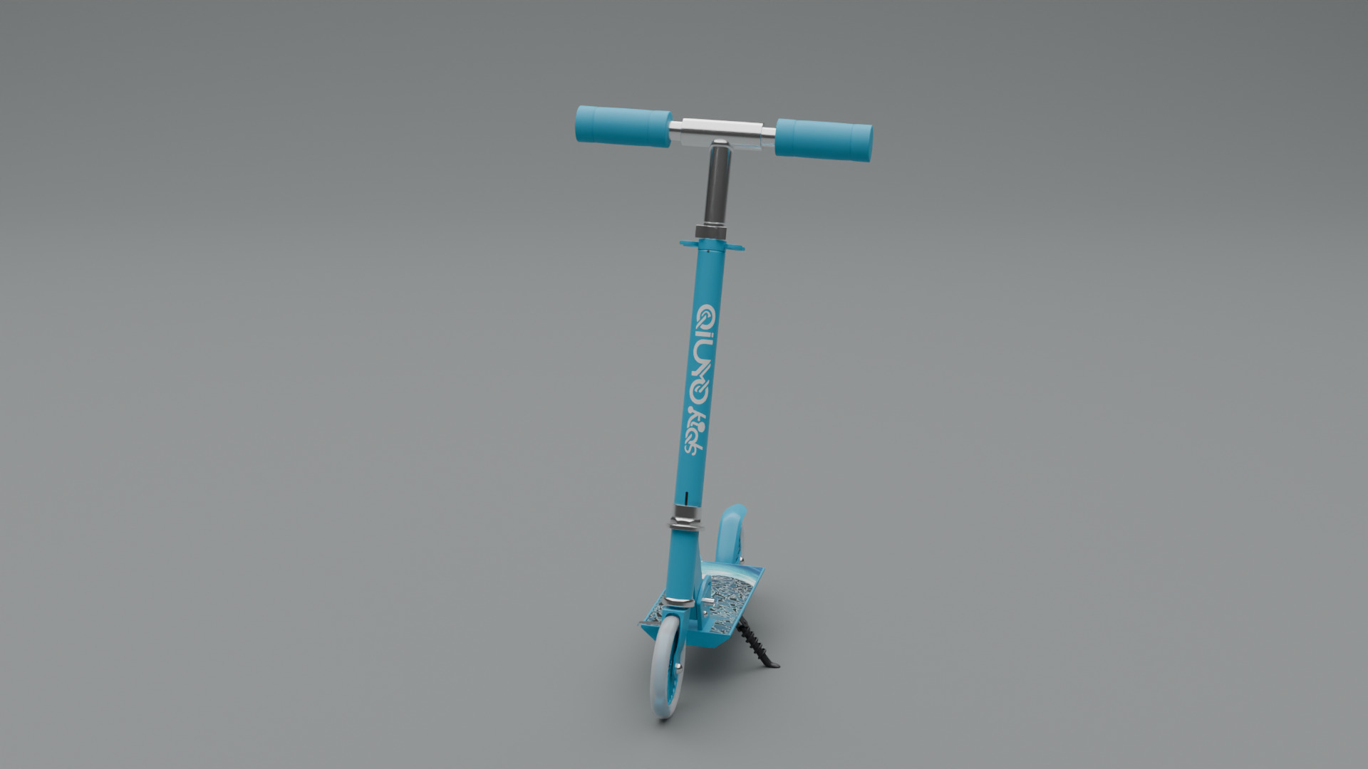 Electric scooter Low-poly 3D model_8