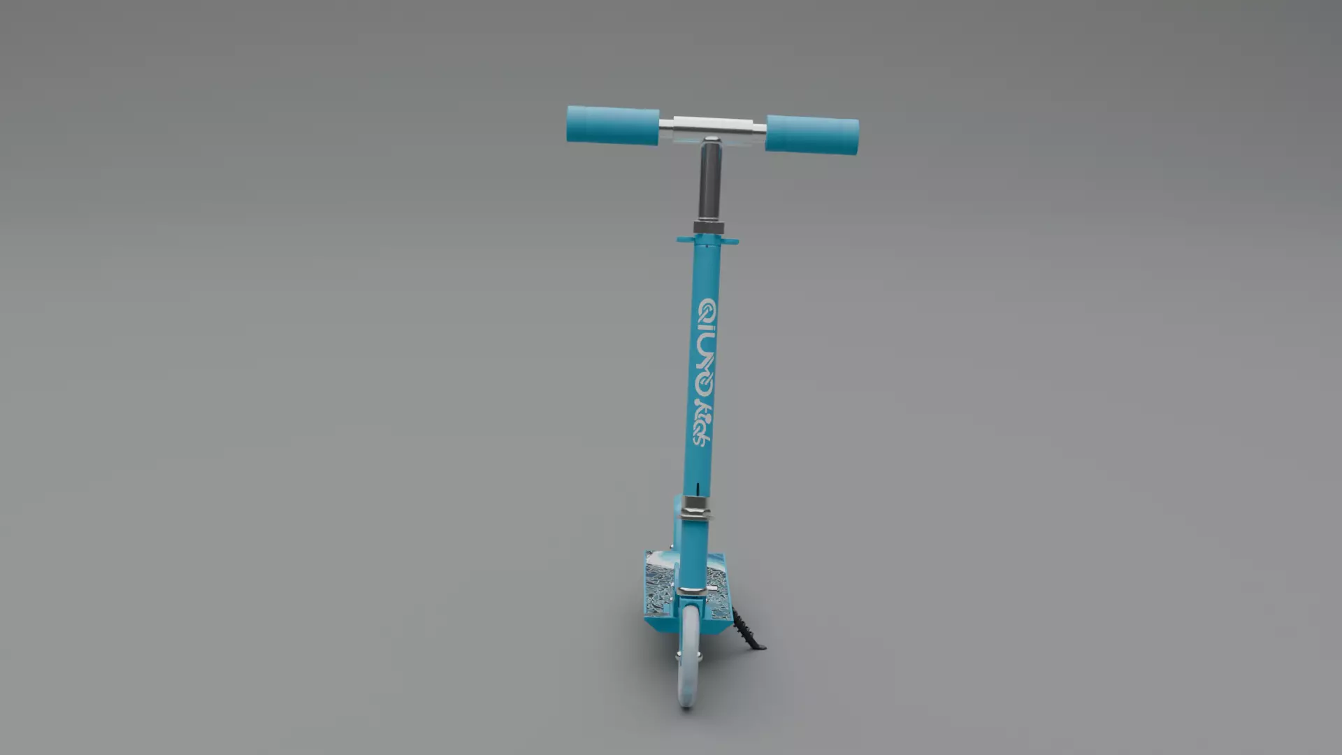 Electric scooter Low-poly 3D model_0