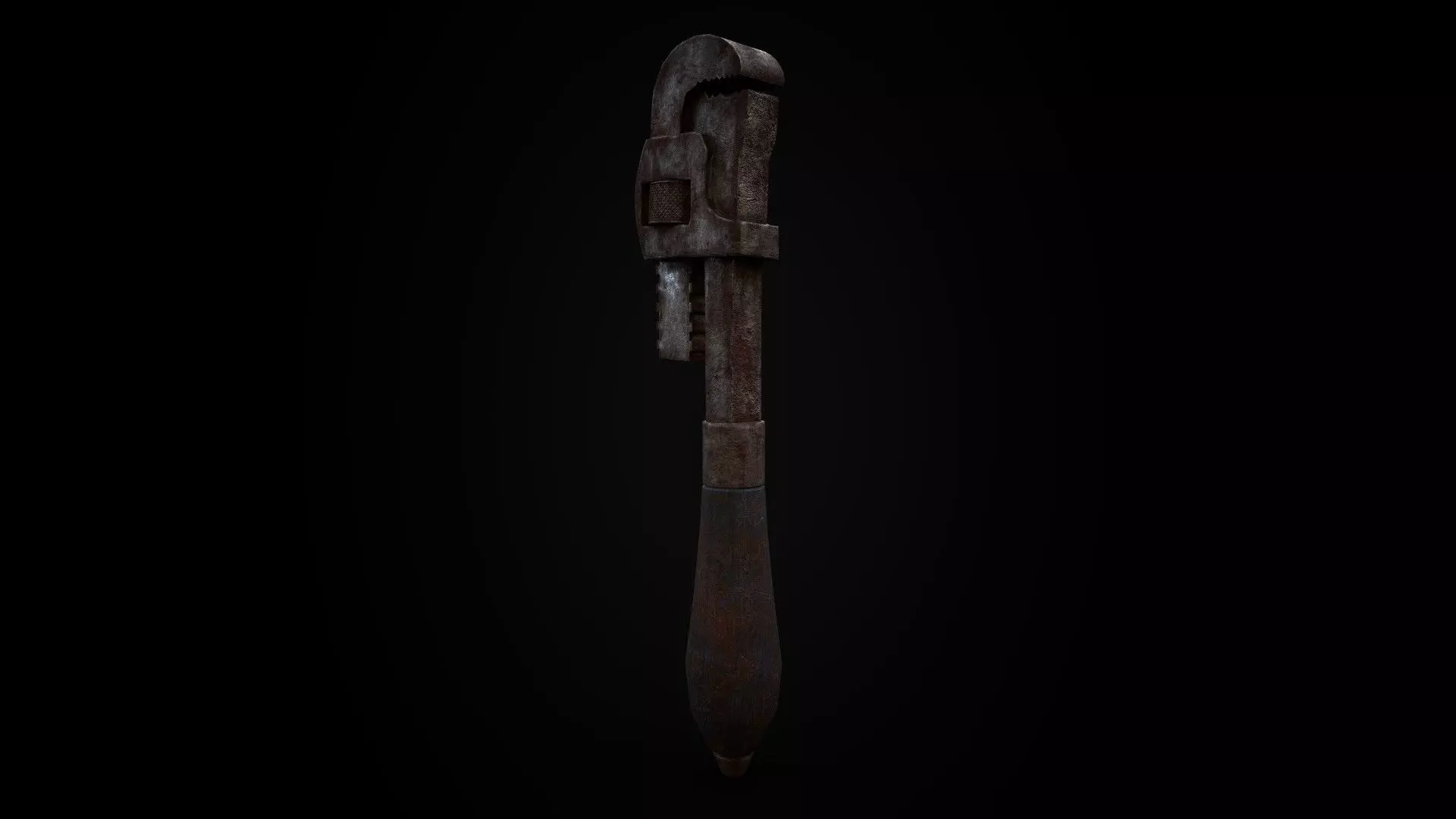 Antique Pipe Wrench - Game Ready Low Poly PBR 3D Model Low-poly 3D model_0