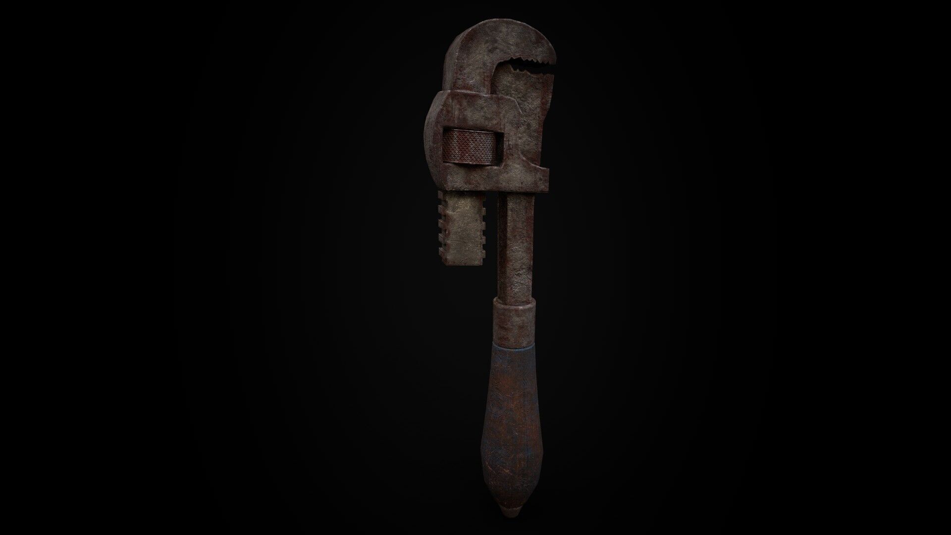 Antique Pipe Wrench - Game Ready Low Poly PBR 3D Model Low-poly 3D model_5