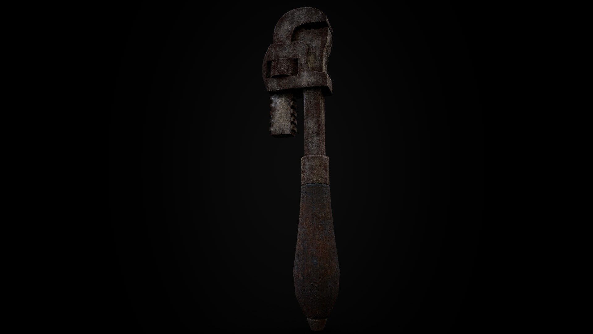 Antique Pipe Wrench - Game Ready Low Poly PBR 3D Model Low-poly 3D model_1