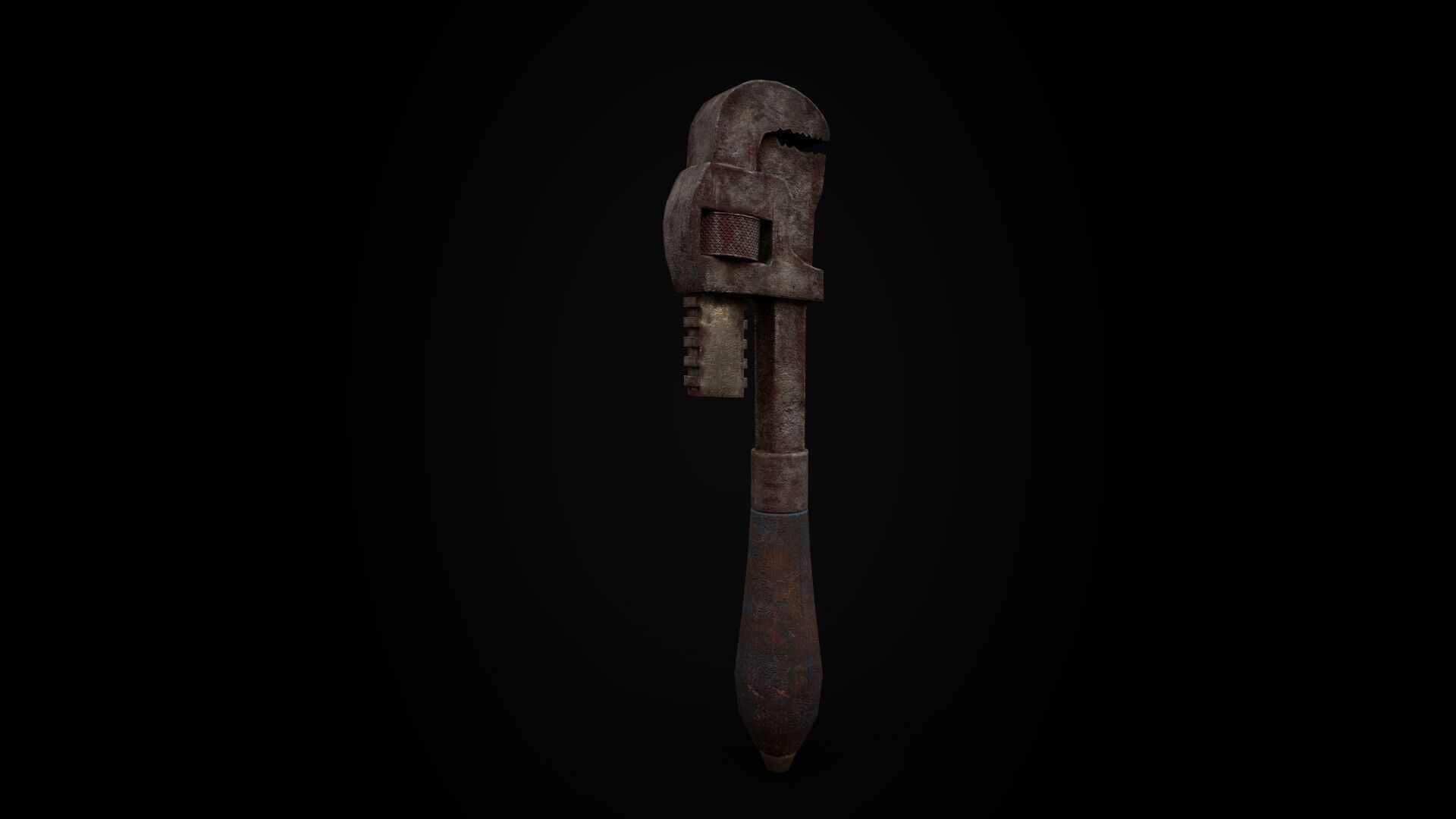 Antique Pipe Wrench - Game Ready Low Poly PBR 3D Model Low-poly 3D model_6