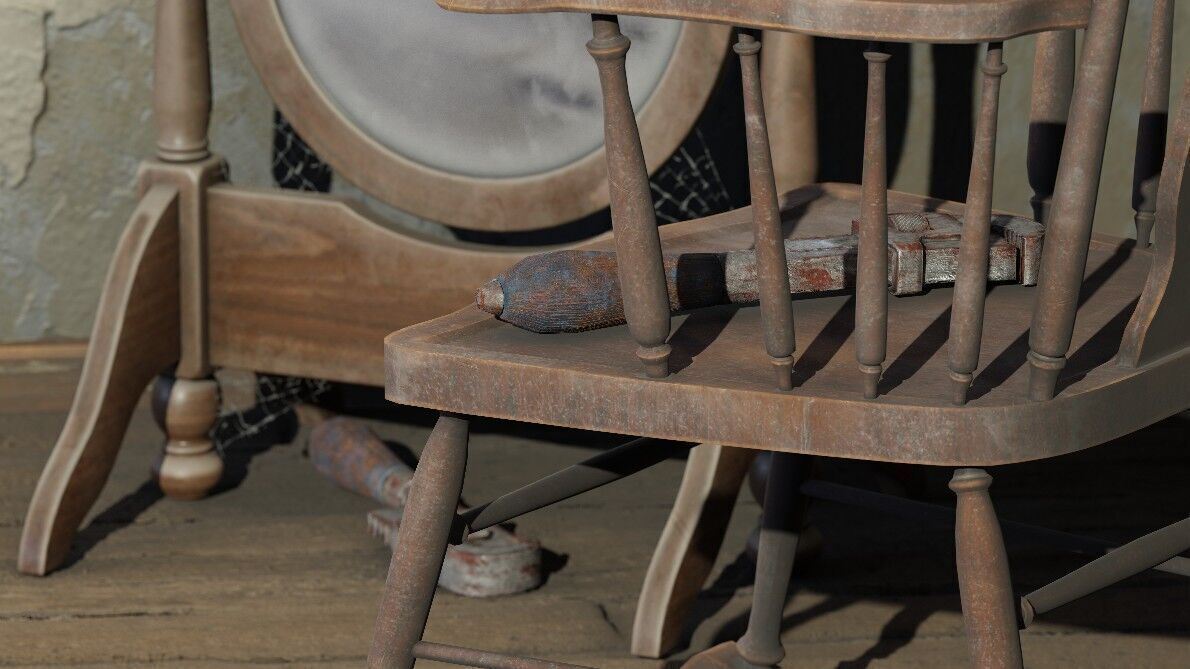 Antique Pipe Wrench - Game Ready Low Poly PBR 3D Model Low-poly 3D model_3