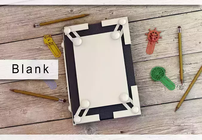 Blank book cover 3D print model