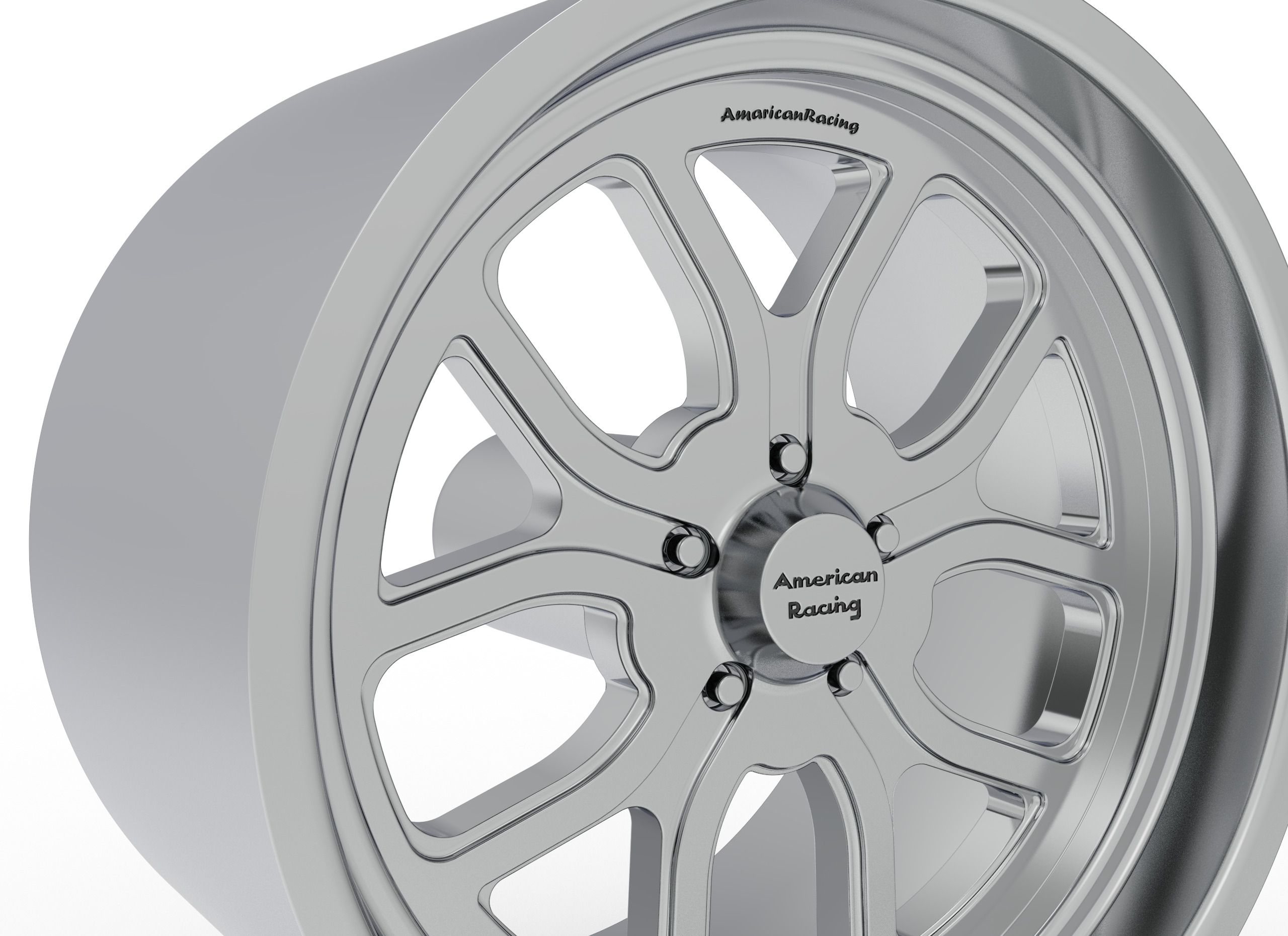 AMERICAN RACING VF201 WHEEL 3D PRINT MODEL 3D print model_5