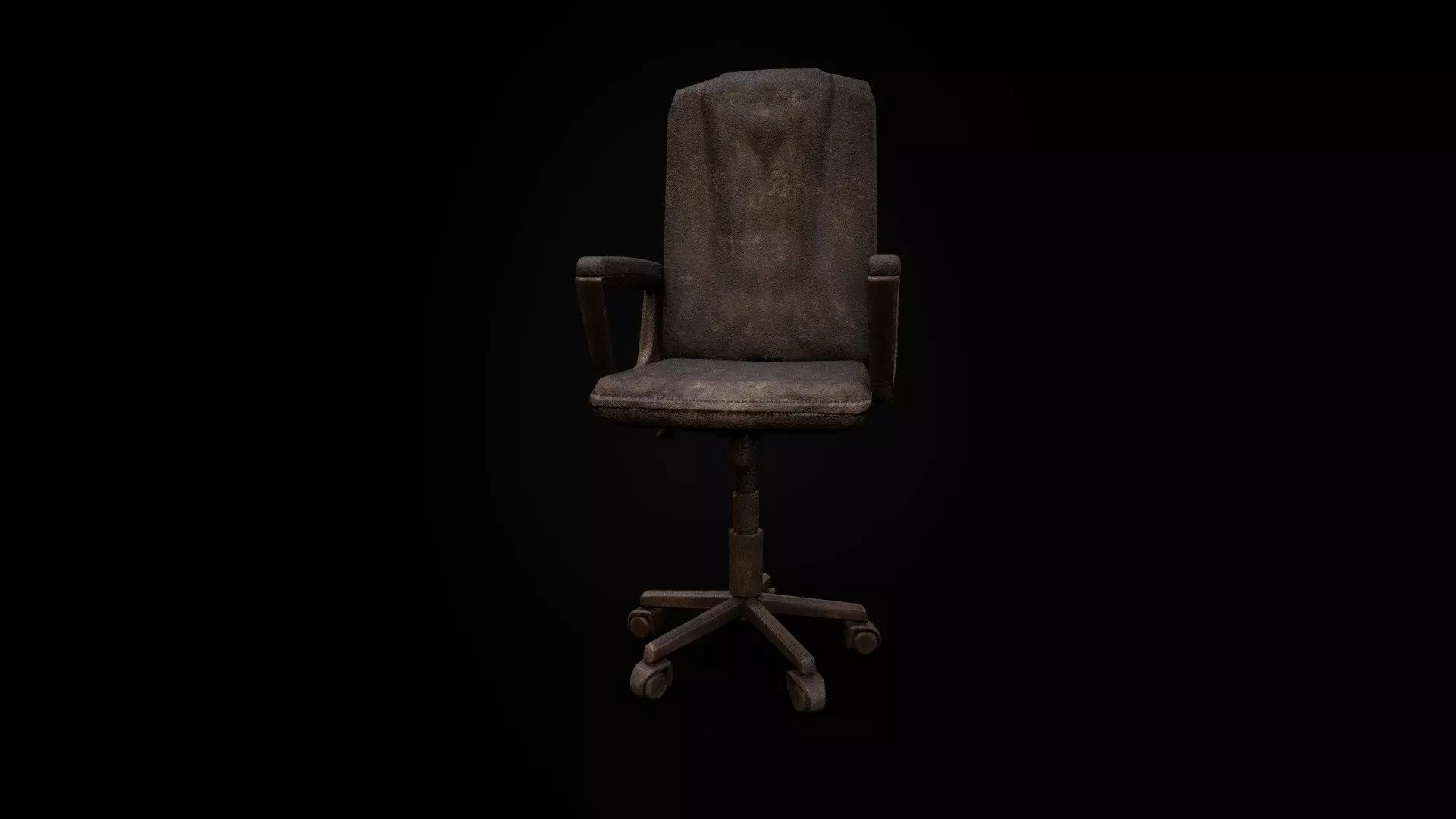 Old Office Chair - Game Ready PBR Low-Poly 3D Model Low-poly 3D model_0
