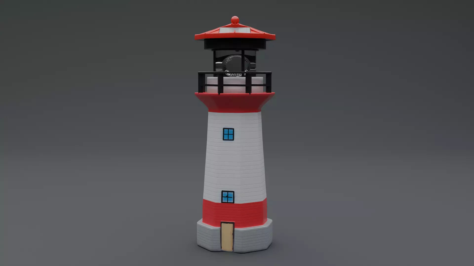 Light house Low-poly 3D model