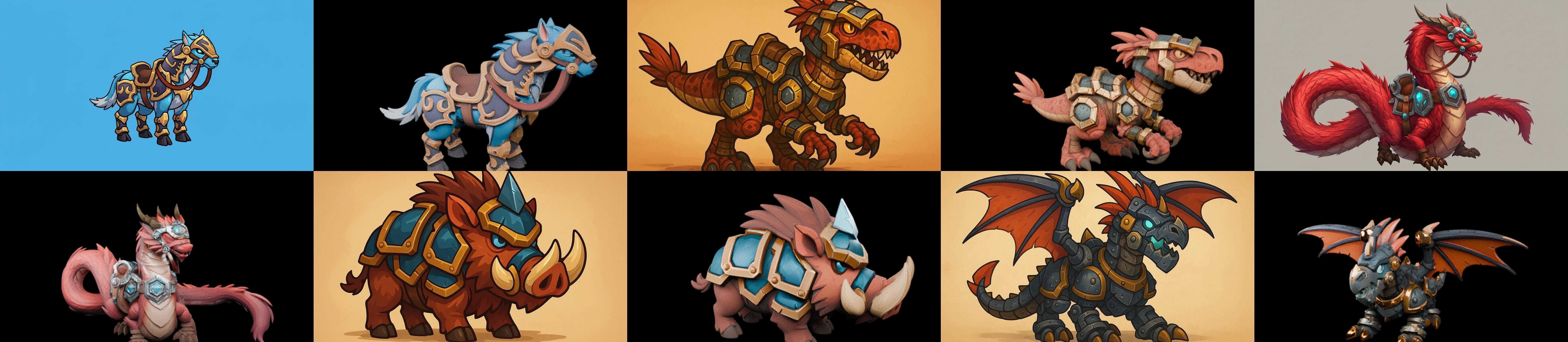 MountWorld bundle 10 pack 100 glb Low-poly 3D model_11