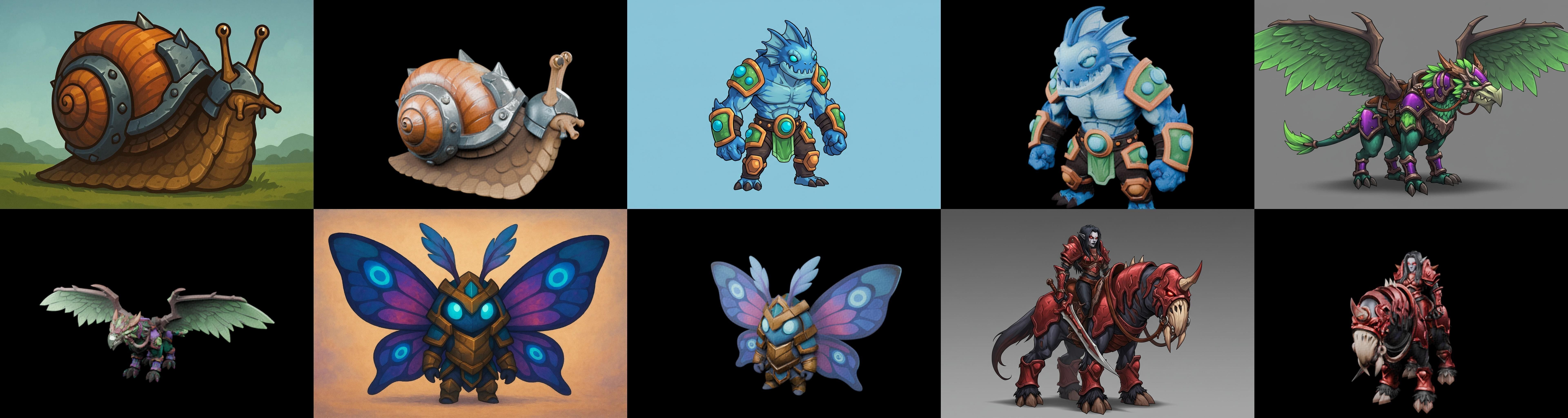 MountWorld bundle 10 pack 100 glb Low-poly 3D model_10