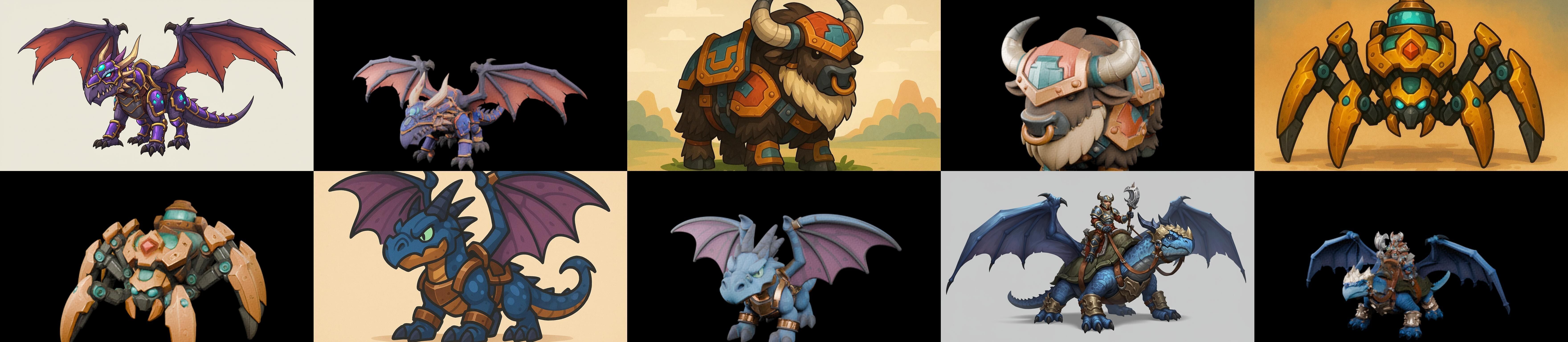 MountWorld bundle 10 pack 100 glb Low-poly 3D model_2