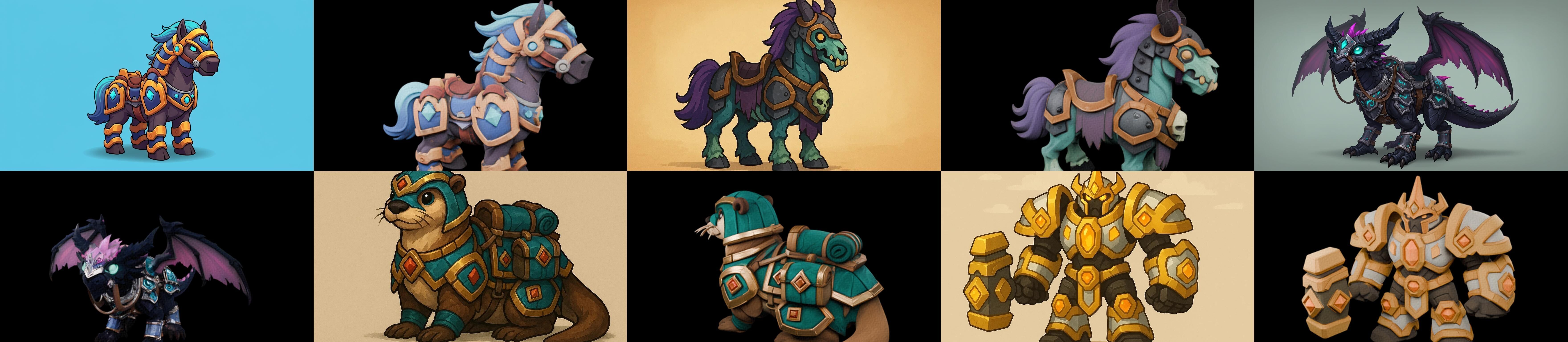 MountWorld bundle 10 pack 100 glb Low-poly 3D model_16