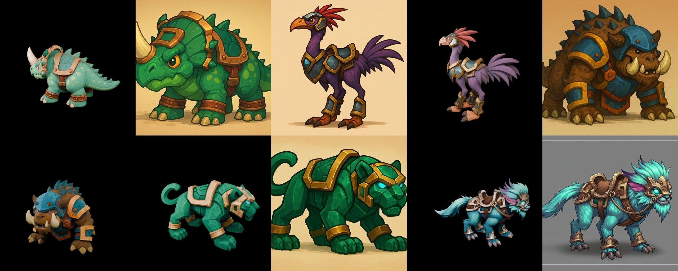 MountWorld bundle 10 pack 100 glb Low-poly 3D model_3