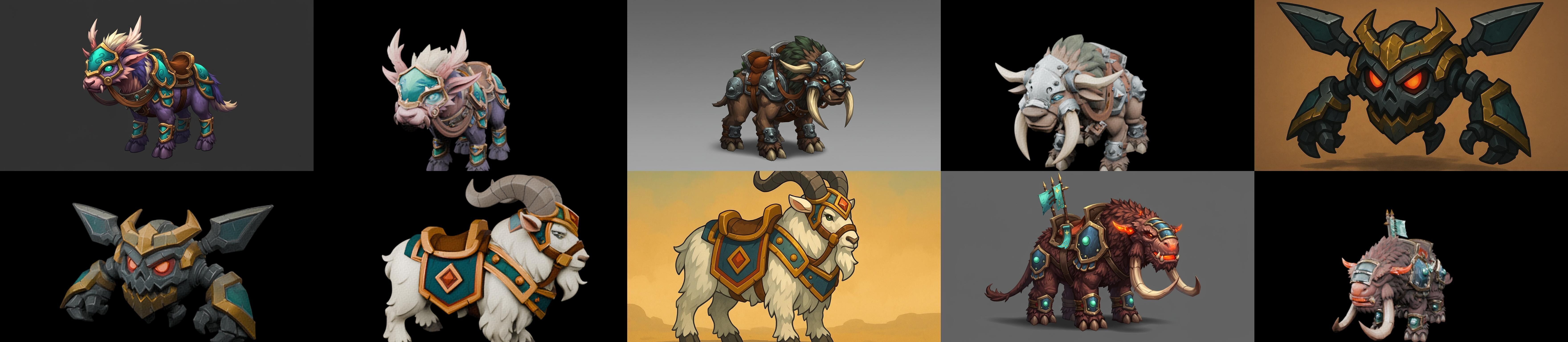 MountWorld bundle 10 pack 100 glb Low-poly 3D model_7