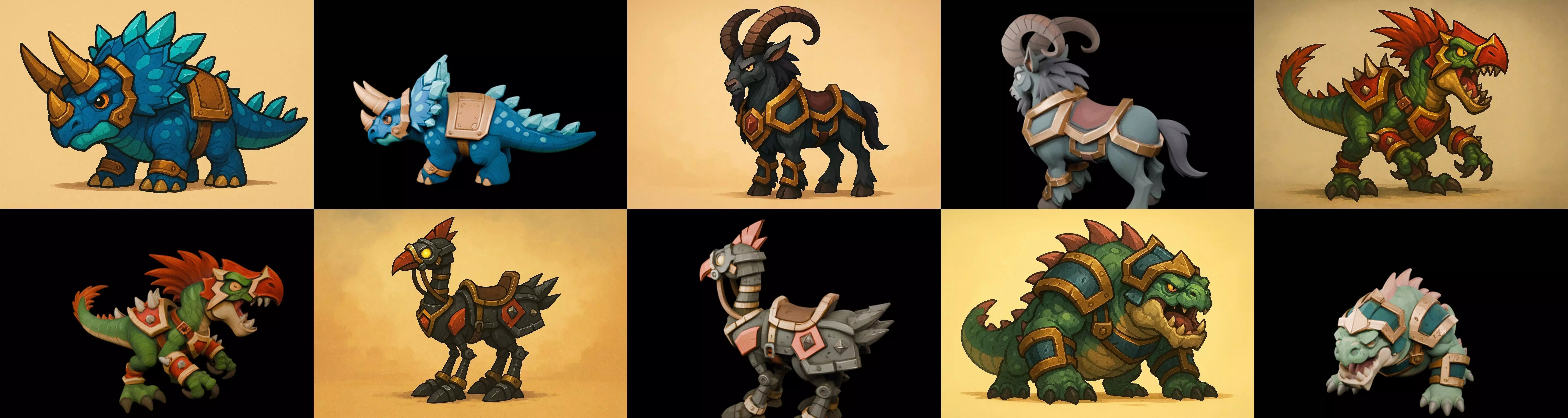 MountWorld bundle 10 pack 100 glb Low-poly 3D model_0