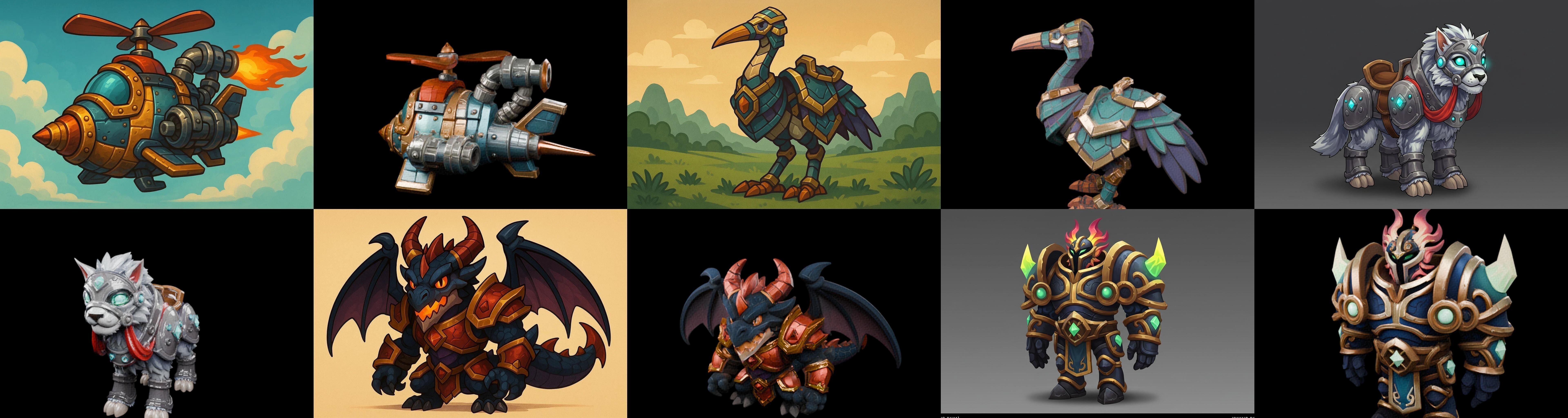 MountWorld bundle 10 pack 100 glb Low-poly 3D model_5