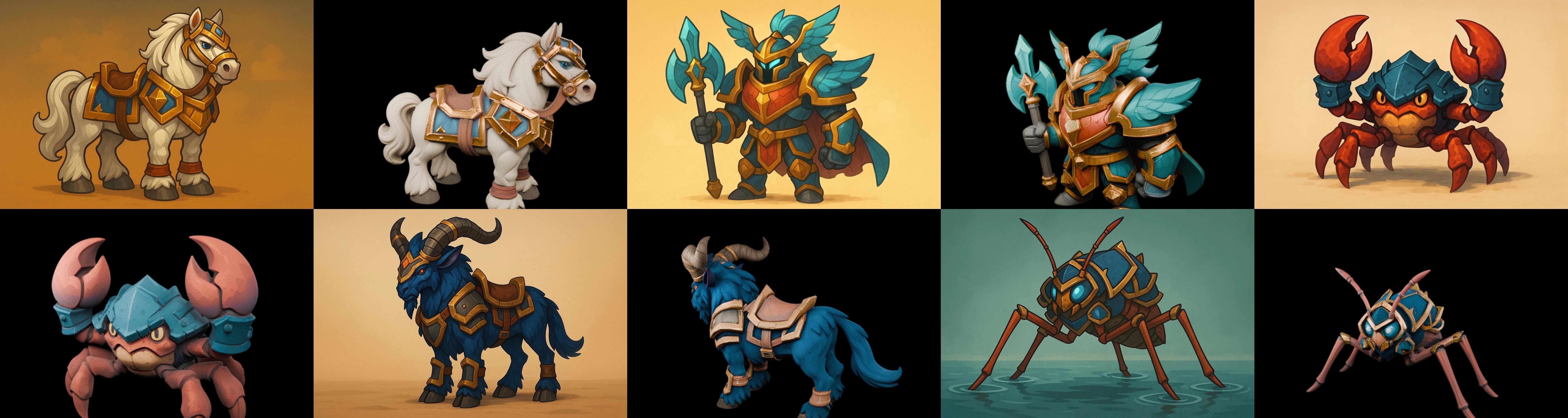 MountWorld bundle 10 pack 100 glb Low-poly 3D model_12