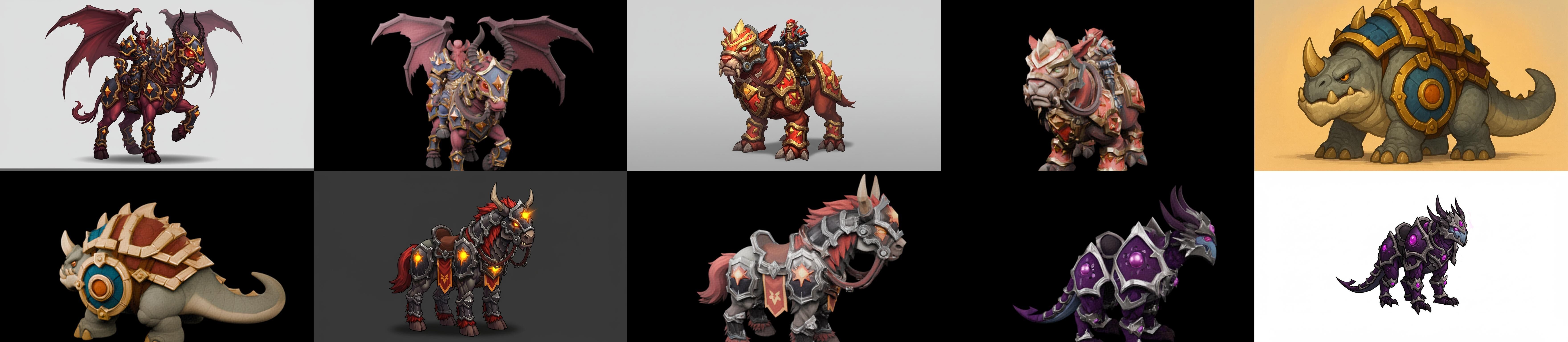 MountWorld bundle 10 pack 100 glb Low-poly 3D model_14