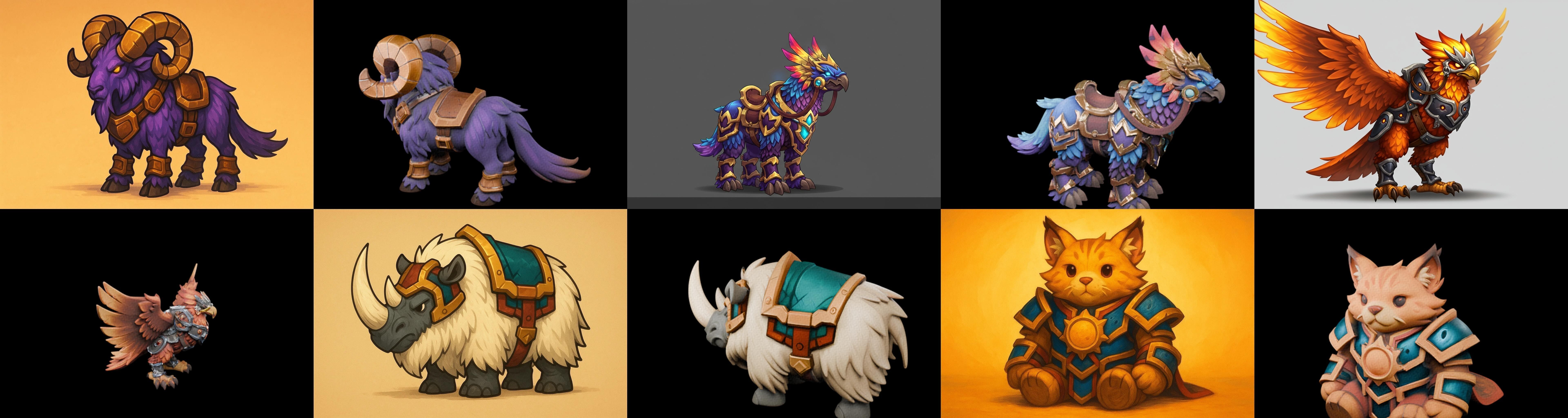 MountWorld bundle 10 pack 100 glb Low-poly 3D model_19