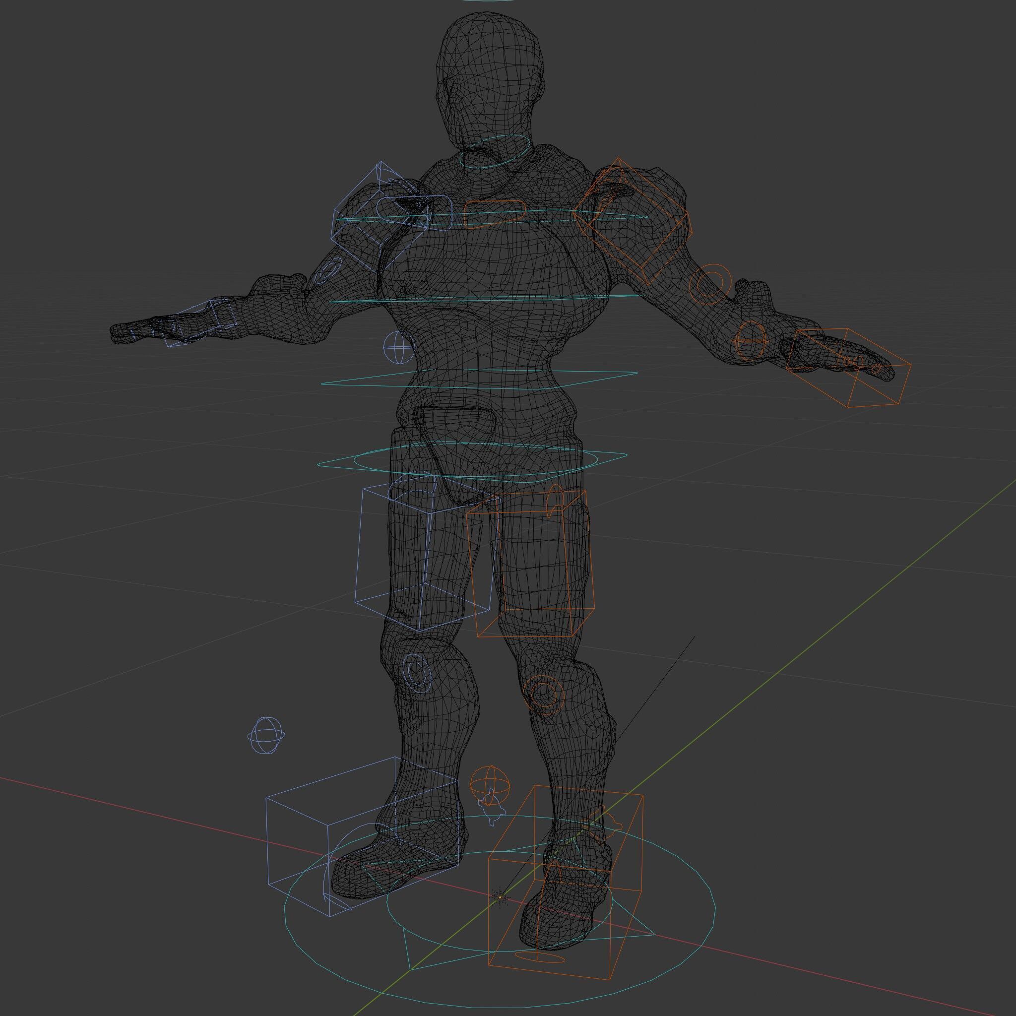 Futuristic Cyborg Warrior Fully Rigged and Animated Low-poly 3D model_10