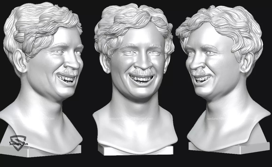 Charlie Chaplin 3d Print Sculpture 3D print model_0