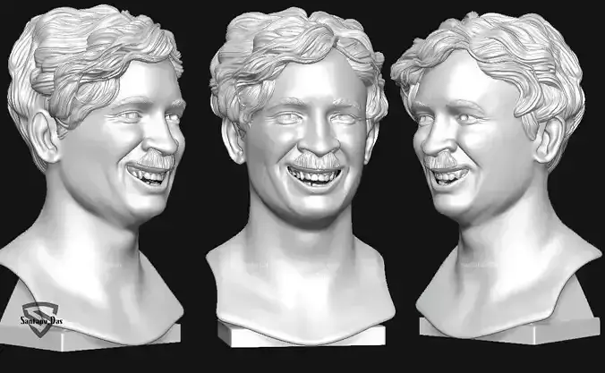 Charlie Chaplin 3d Print Sculpture